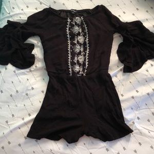 Art class little girls romper